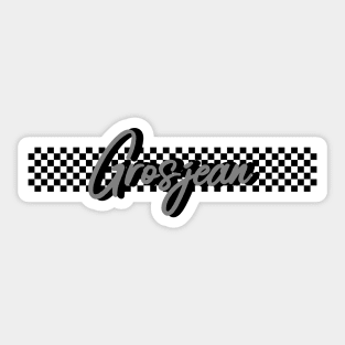 Race Flag Design 2 - Romain Grosjean Sticker